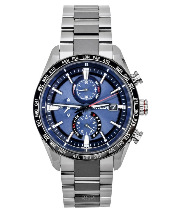 Reloj Citizen Attesa Cronógrafo Radio Controlado Super Titanium Eco-Drive AT8186-51L 100M para hombre