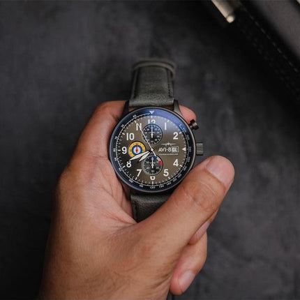 AVI-8 Hawker Hurricane Tachymeter Quartz AV-4011-0D Reloj para hombre