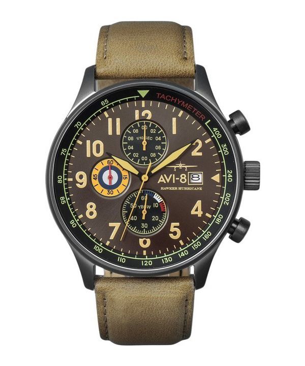 AVI-8 Hawker Hurricane Tachymeter Quartz AV-4011-0E Reloj para hombre