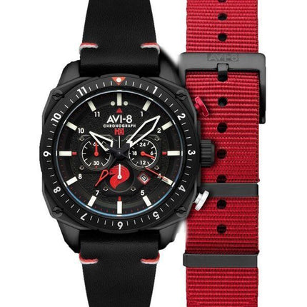 AVI-8 Hawker Hunter Atlas Cronógrafo Singapore Air Force Edición limitada Pegasus Black Quartz AV-4100-0A Reloj para hombre