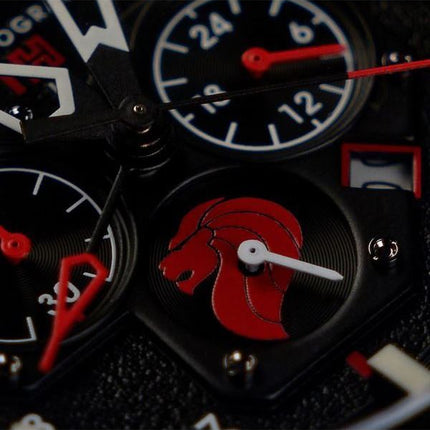 AVI-8 Hawker Hunter Atlas Cronógrafo Singapore Air Force Edición limitada Pegasus Black Quartz AV-4100-0A Reloj para hombre