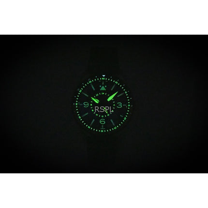 Reloj automático para hombre AVI-8 Flyboy Airmaster GMT con fuselaje, correa de piel verde y esfera verde AV-4128-03