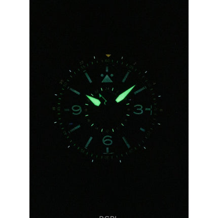 Reloj automático para hombre AVI-8 Flyboy Airmaster GMT Cockpit con correa de piel azul y esfera azul AV-4128-04