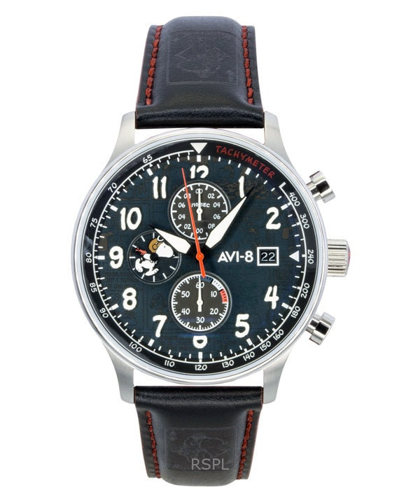 Reloj de caballero AVI-8 Hawker Hurricane Classic Chronograph Edición Limitada Ace Esfera Negra Cuarzo AV-4132-01
