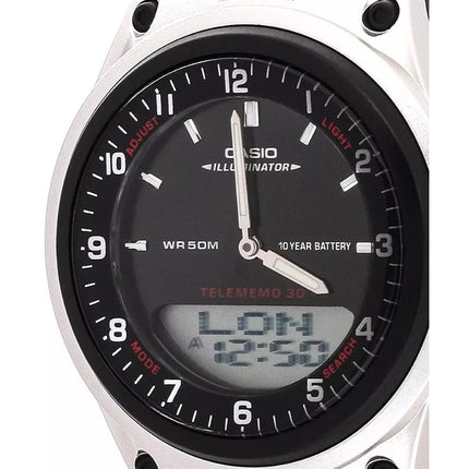 Reloj Casio Analógico Digital Telememo iluminador AW-80-1AVDF AW-80-1AV hombre
