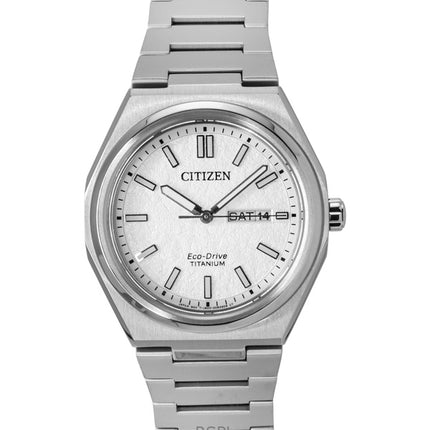 Reloj Citizen Zenshin Super Titanium Eco-Drive AW0130-85A para hombre, esfera blanca, 100 m