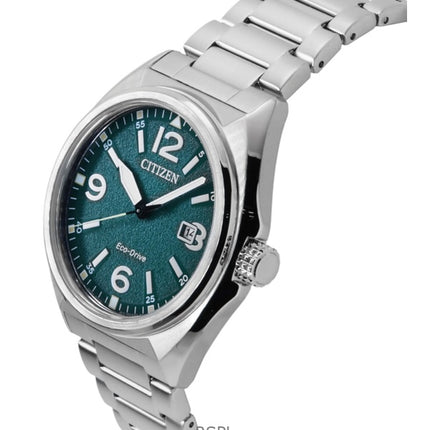 Reloj Citizen Eco-Drive de acero inoxidable con esfera verde AW1571-76X 100M para hombre