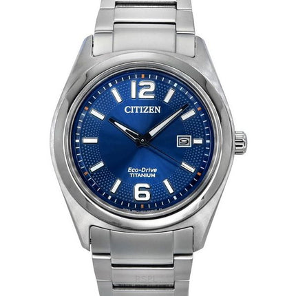 Reloj Citizen Super Titanium Eco-Drive con esfera azul AW1641-81L para hombre