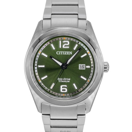Reloj Citizen Eco-Drive Super Titanium con esfera verde AW1641-81X para hombre
