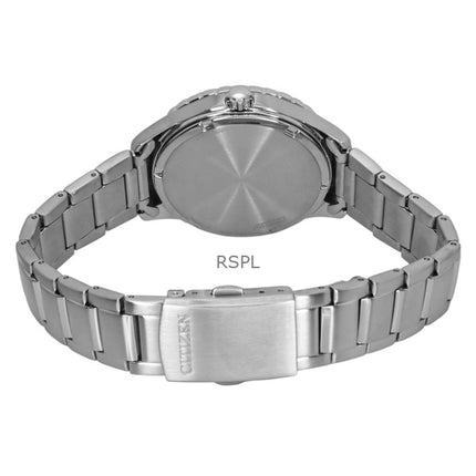Reloj unisex Citizen Eco-Drive de acero inoxidable con esfera verde AW1828-80X 100M