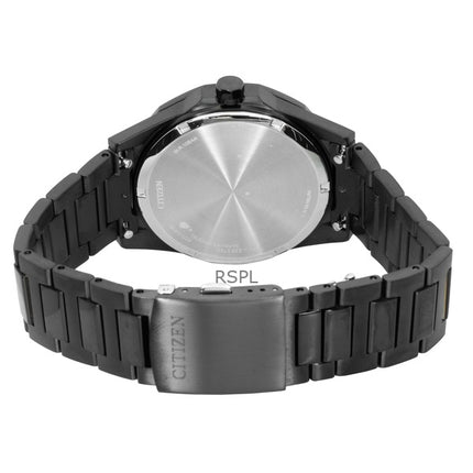 Reloj Citizen Brycen Eco-Drive AW1855-52E de acero inoxidable y esfera negra para hombre, 100 m
