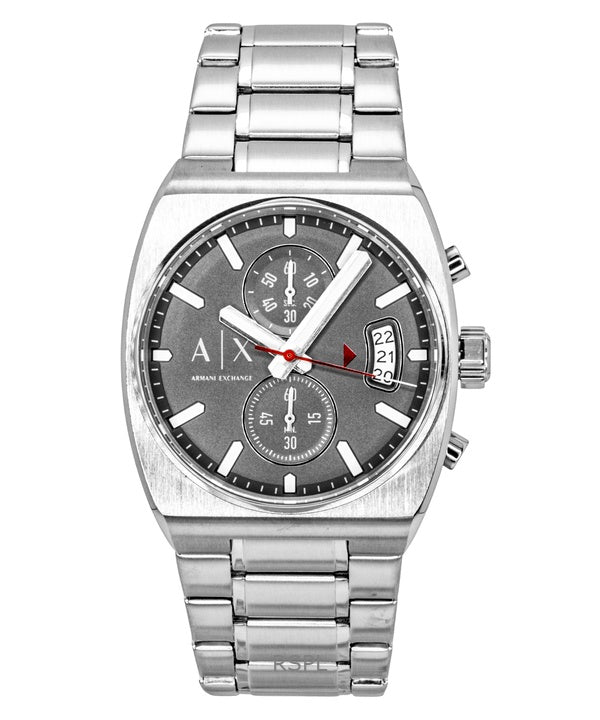 Reloj Armani Exchange Oliver Chronograph de acero inoxidable con esfera gris de cuarzo AX2820 para hombre