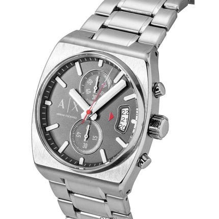 Reloj Armani Exchange Oliver Chronograph de acero inoxidable con esfera gris de cuarzo AX2820 para hombre