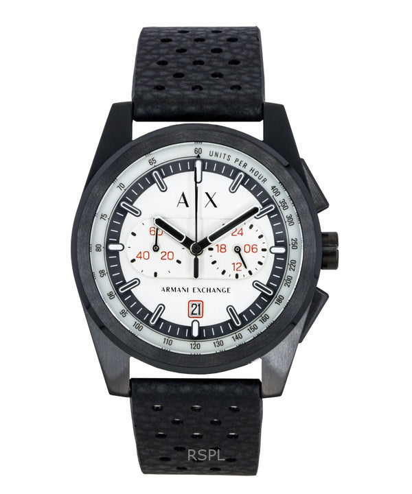 Reloj Armani Exchange Cronógrafo de cuarzo con correa de caucho y esfera gris AX2865 para hombre