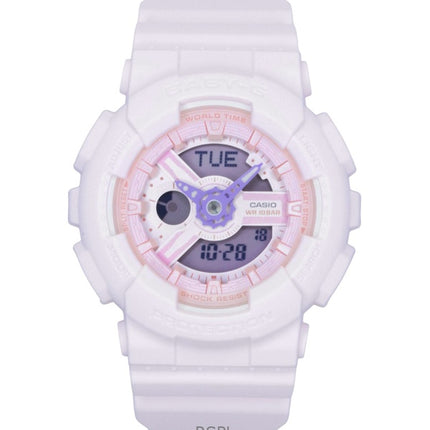 Reloj Casio Baby-G analógico-digital con correa de resina, esfera rosa, cuarzo, modelo BA-110AH-4A, resistente al agua hasta 100 m para mujer