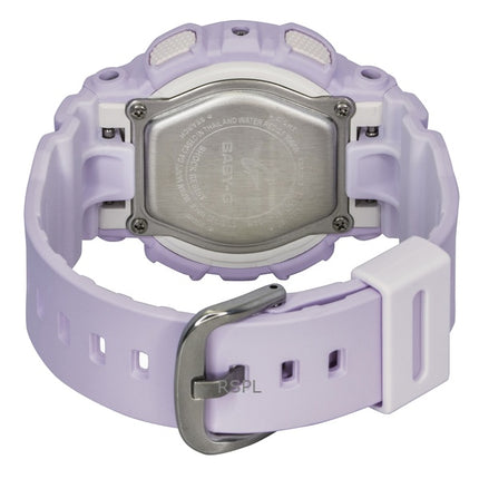 Reloj Casio Baby-G analógico-digital con correa de resina, esfera morada, cuarzo BA-110AH-6A, resistente al agua hasta 100 m para mujer
