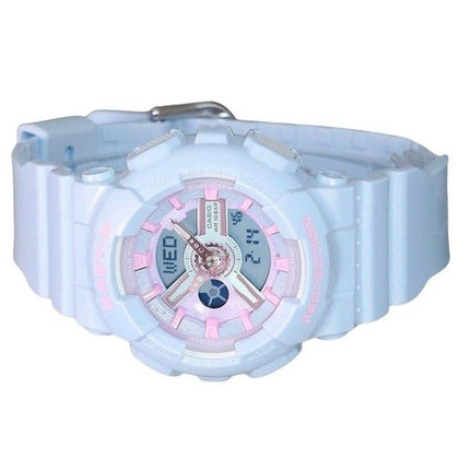 Reloj Casio Baby-G analógico digital con correa de resina y esfera multicolor de cuarzo BA-110FH-2A 100M para mujer