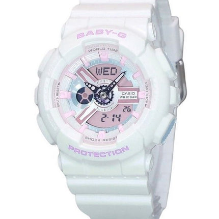 Reloj Casio Baby-G analógico digital con correa de resina y esfera multicolor de cuarzo BA-110FH-7A 100M para mujer
