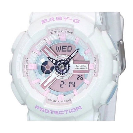 Reloj Casio Baby-G analógico digital con correa de resina y esfera multicolor de cuarzo BA-110FH-7A 100M para mujer