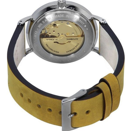 Reloj automático Bauhaus Classic 21623 para hombre con correa de piel y esfera azul oscuro