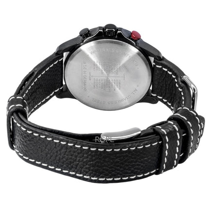 Reloj cronógrafo Bauhaus Aviation de cuarzo con correa de cuero y esfera marrón 28861 100M para hombre