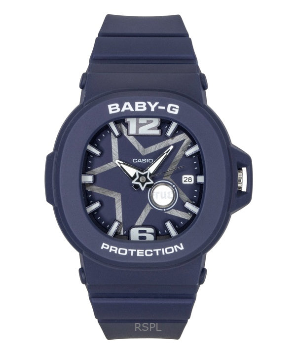 Reloj Casio Baby-G analógico de resina con esfera azul de cuarzo BGA-10D-2A1 100M para mujer