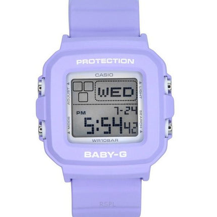 Reloj Casio Baby-G Plus Digital 30.º aniversario con correa de resina morada de cuarzo BGD-10K-6 100M para mujer con soporte esp