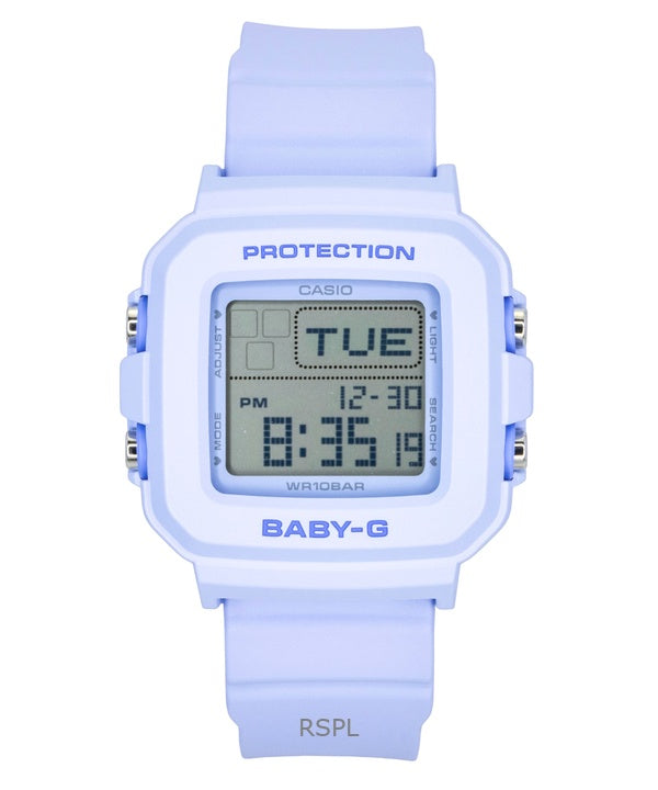 Reloj Casio Baby-G Plus de cuarzo con correa de resina digital BGD-10KH-2B para mujer, 100 m, con soporte especial