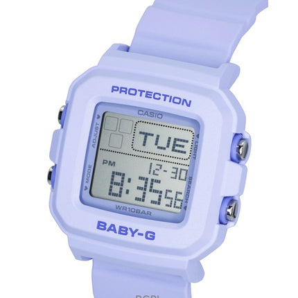 Reloj Casio Baby-G Plus de cuarzo con correa de resina digital BGD-10KH-2B para mujer, 100 m, con soporte especial