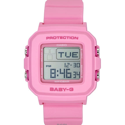 Reloj Casio Baby-G digital de cuarzo con correa de resina rosa BGD-10KH-4, 100 m, para mujer