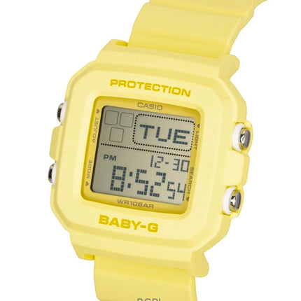Reloj Casio Baby-G digital de cuarzo con correa de resina amarilla BGD-10KH-9 100M para mujer