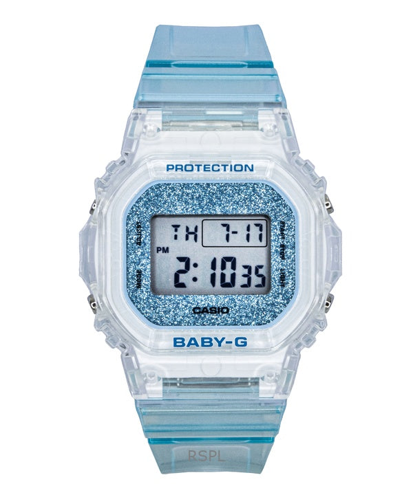 Reloj Casio Baby-G digital de cuarzo con correa de resina azul BGD-565GC-2 para mujer, 100 m