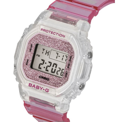 Reloj Casio Baby-G digital de cuarzo con correa de resina rosa BGD-565GC-4 para mujer, 100 m