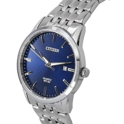 Reloj para hombre Citizen con pulsera de acero inoxidable y esfera azul medianoche de cuarzo BI5000-87L