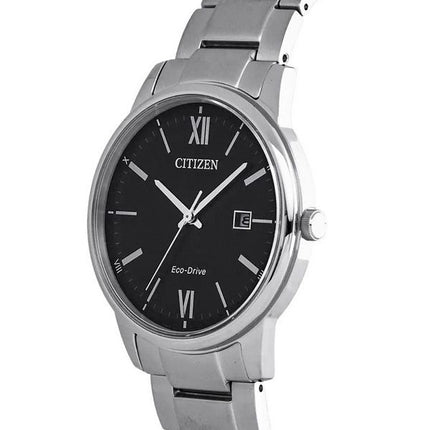 Reloj Citizen Eco-Drive de acero inoxidable con esfera negra BM6978-77E para hombre