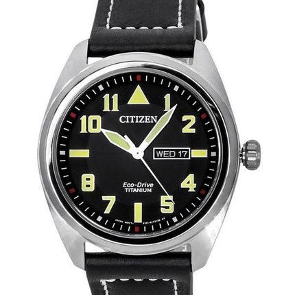 Reloj Citizen Eco-Drive Garrison Super Titanio con esfera negra BM8560-29E 100M para hombre