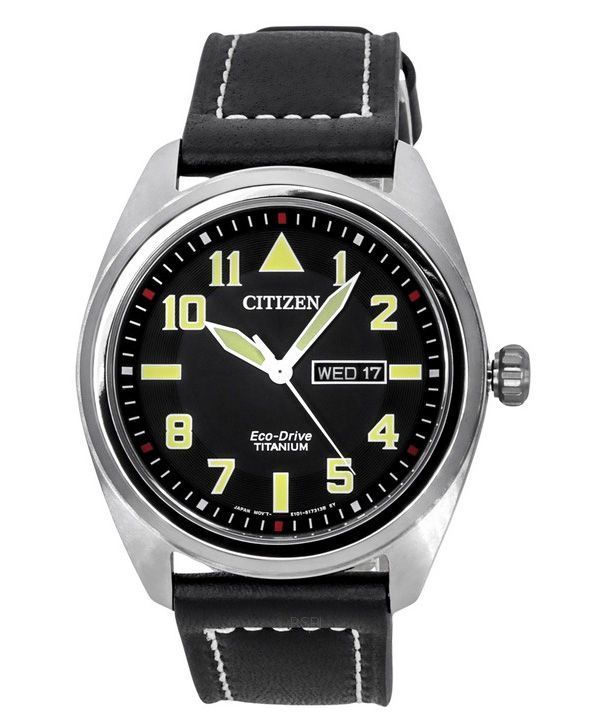 Reloj Citizen Eco-Drive Garrison Super Titanio con esfera negra BM8560-29E 100M para hombre