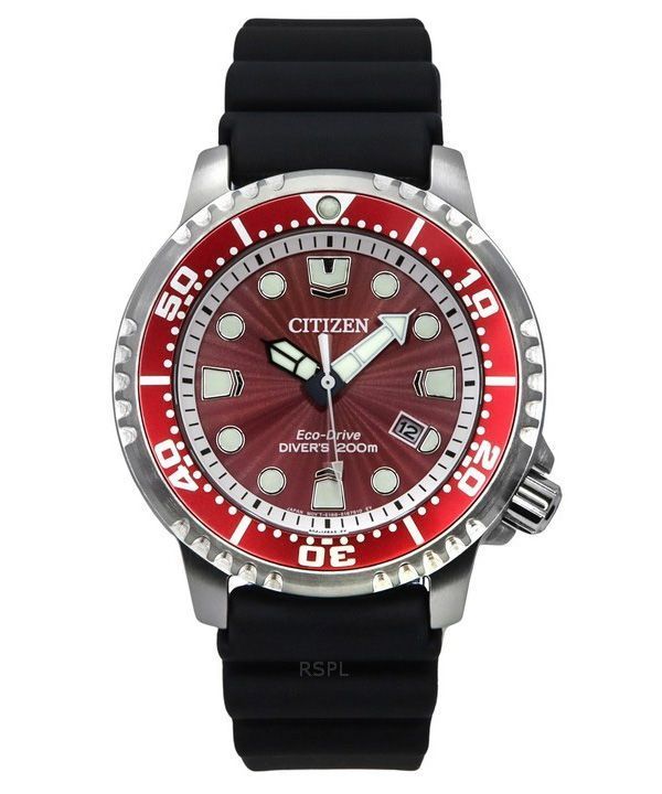 Reloj para hombre Citizen Promaster Divers Eco-Drive BN0159-15X 200M con correa de silicona sin marcador de profundidad