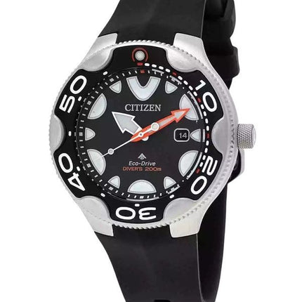 Reloj Citizen Promaster Dive Eco-Drive BN0230-04E 200M para hombre con correa de poliuretano y esfera negra