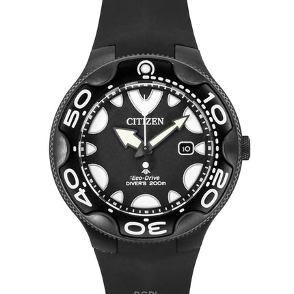 Reloj Citizen Promaster Eco-Drive Orca para hombre, correa de poliuretano, esfera negra, BN0235-01E, 200 m