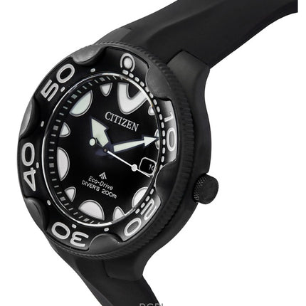 Reloj Citizen Promaster Eco-Drive Orca para hombre, correa de poliuretano, esfera negra, BN0235-01E, 200 m