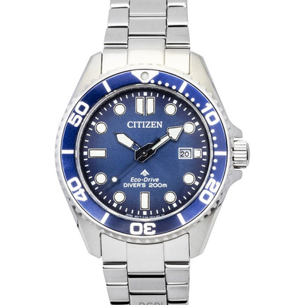 Reloj Citizen Promaster Dive para hombre, de acero inoxidable, esfera azul, Eco-Drive BN0260-54L, resistente al agua hasta 200 m.