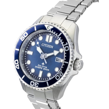 Reloj Citizen Promaster Dive para hombre, de acero inoxidable, esfera azul, Eco-Drive BN0260-54L, resistente al agua hasta 200 m.