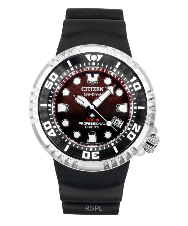 Reloj Citizen Promaster Eco-Drive Diver&#39;s BN1024-01Z para hombre con correa de poliuretano y esfera roja, 300 m