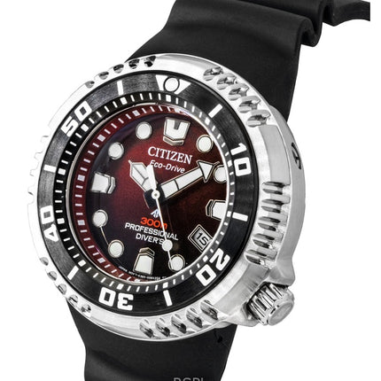 Reloj Citizen Promaster Eco-Drive Diver&#39;s BN1024-01Z para hombre con correa de poliuretano y esfera roja, 300 m