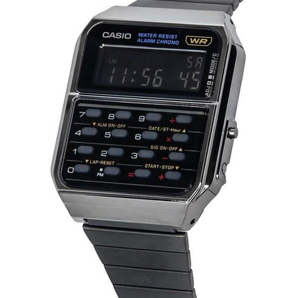Reloj Casio Vintage con calculadora digital y cuarzo de acero inoxidable CA-500WEGG-1B para hombre