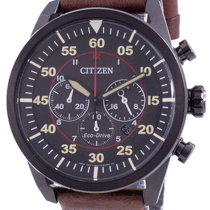 Reloj Citizen Cronógrafo de piel de becerro Eco-Drive CA4218-14E 100M para hombre