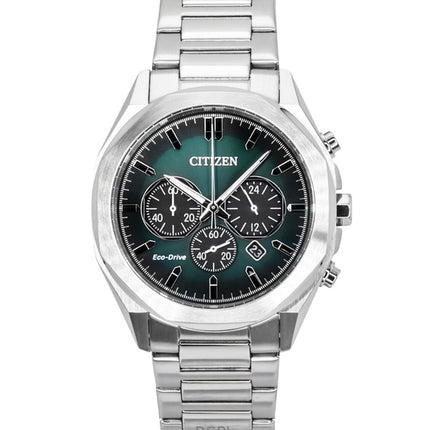 Reloj Citizen Eco-Drive Cronógrafo de acero inoxidable con esfera verde CA4590-81X 100M para hombre