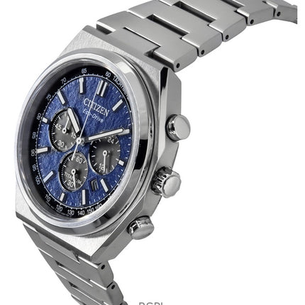 Reloj Citizen Zenshin Cronógrafo Super Titanium con esfera azul Eco-Drive CA4610-85L 100M para hombre