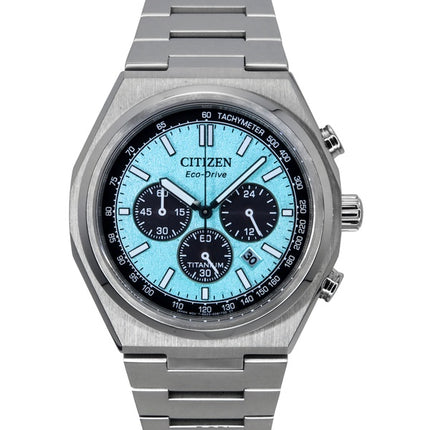 Reloj Citizen Zenshin Cronógrafo Super Titanium con esfera azul hielo Eco-Drive CA4610-85M 100M para hombre